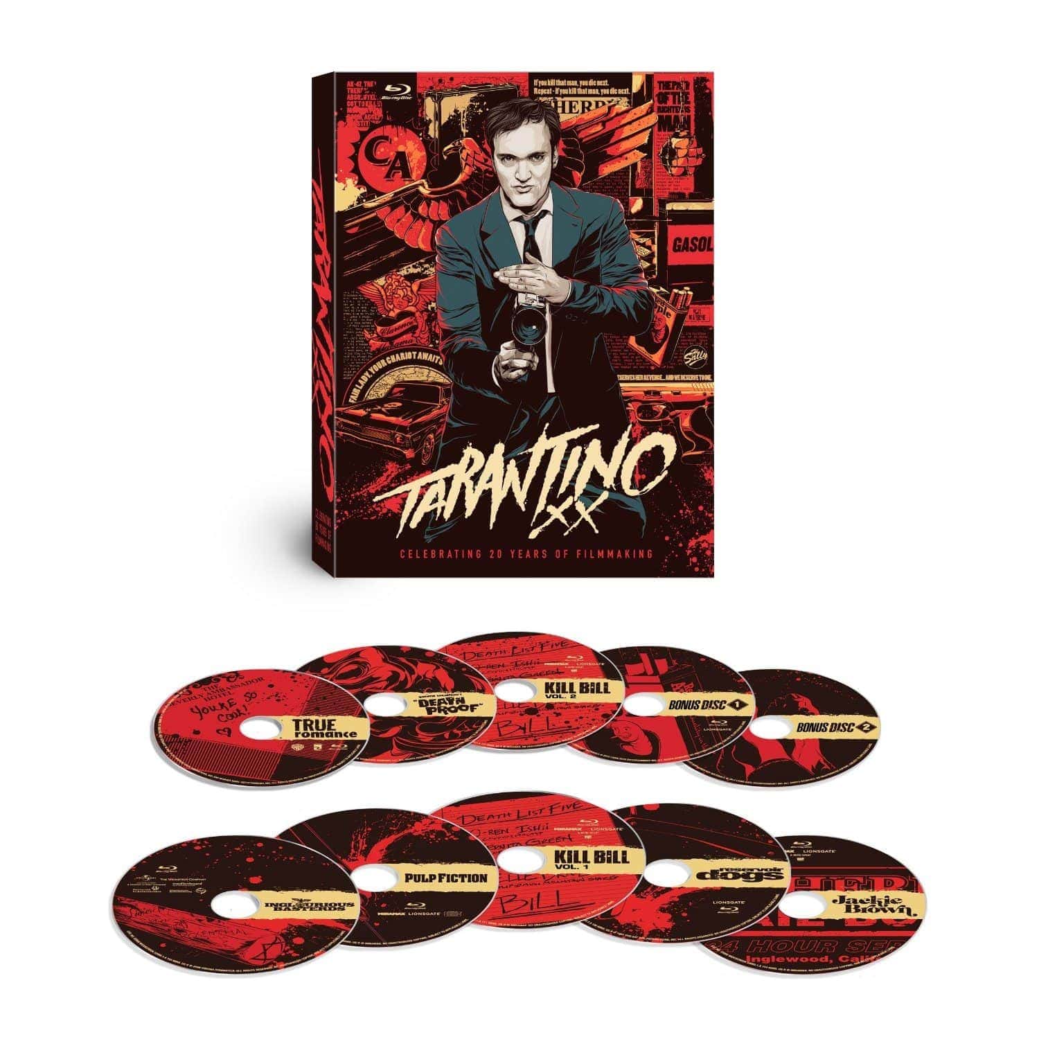 Caixa de Blu-Rays Tarantino XX: