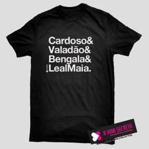 Camiseta Fab 4 Pegadores Brasileiros Preta A Vida Secreta