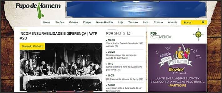 Wordpress 10 anos - 10 sites e blogs bacanas: Papo de Homem.