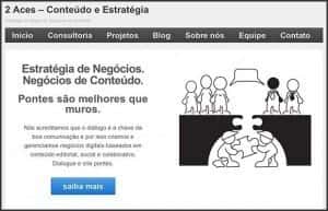 Wordpress 10 anos - 10 projetos, sites e blogs que participo: 2ACES Conteúdo