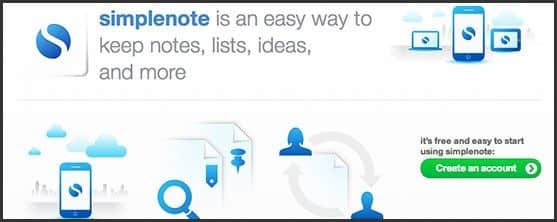 Wordpress 10 anos - 10 outros produtos Automattic e Wordpress Foundation: Simplenote