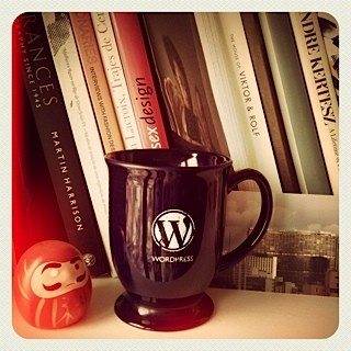 Wordpress 10 anos - Caneca Wordpress e livros diversos