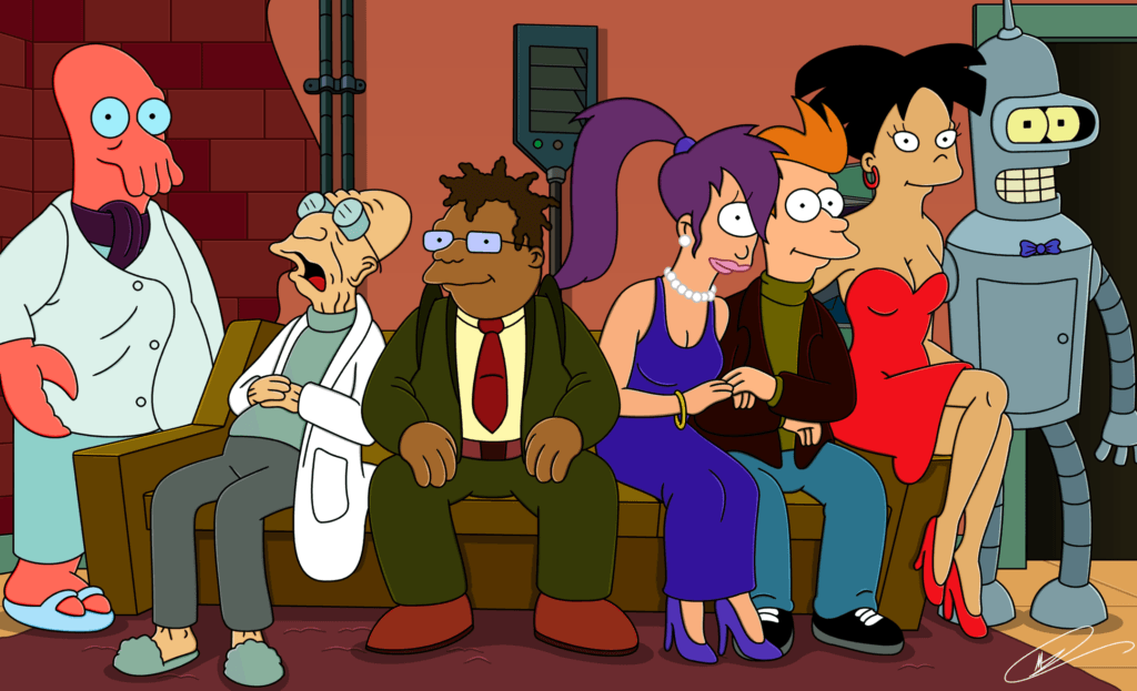 Equipe Expresso Planeta, de Futurama, que se encerra hoje nos EUA