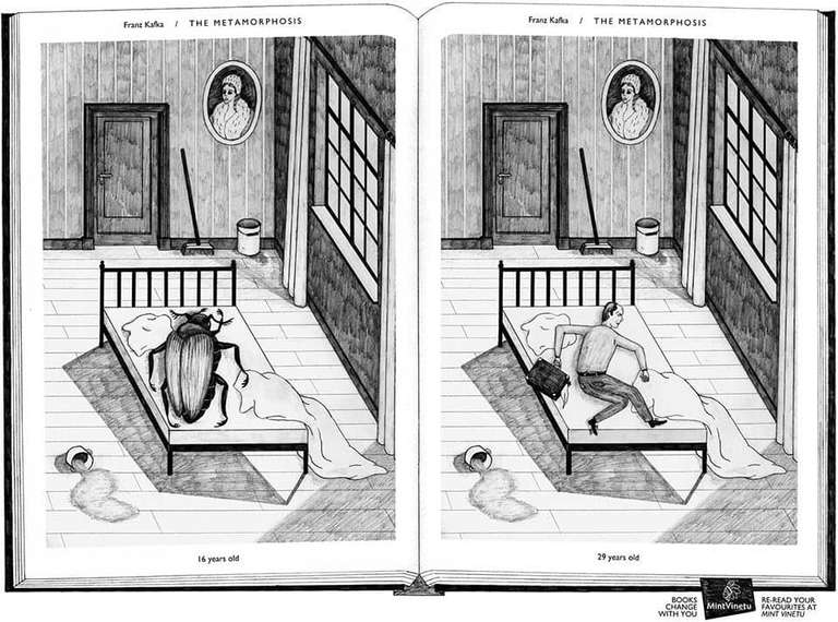Ilustração de Josephin Ritschel para Metamorfose, de Franz Kafka
