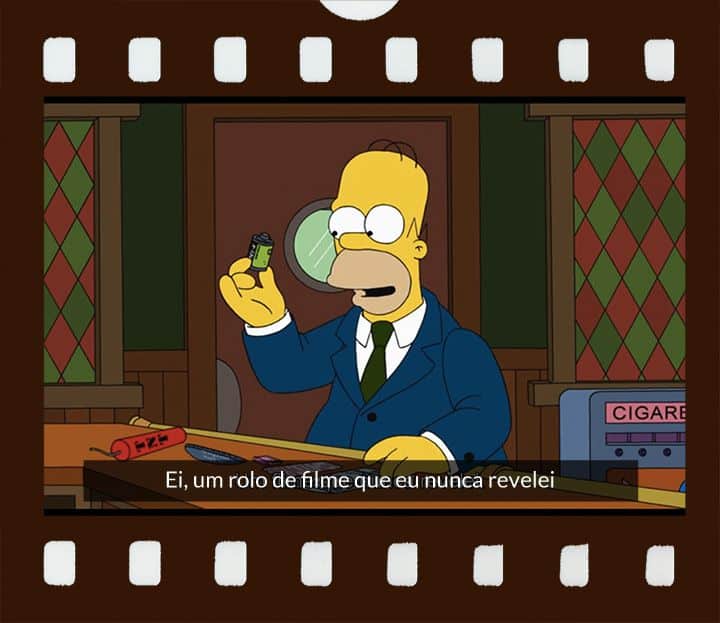 Homer com filme na mão!