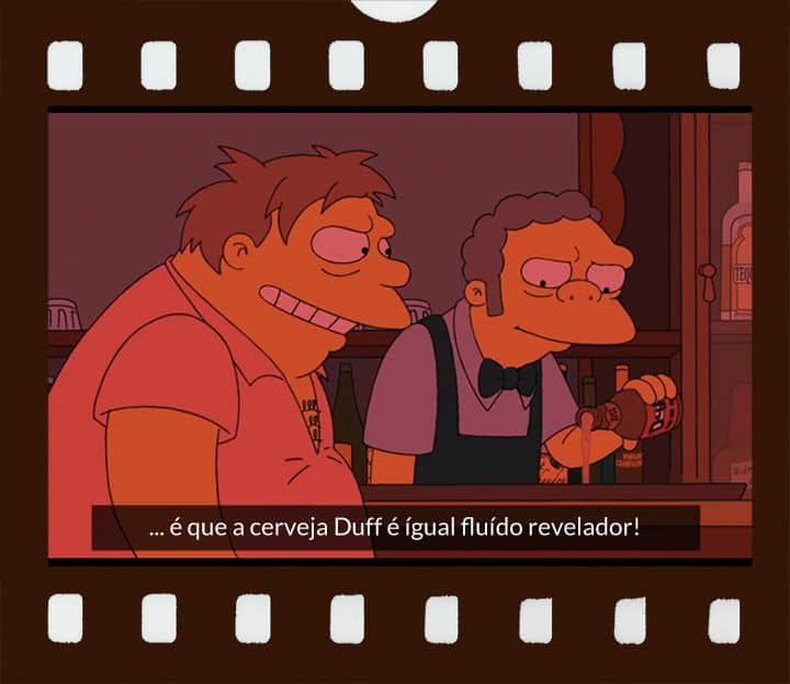 Moe derrama cerveja na bandeja de revelação