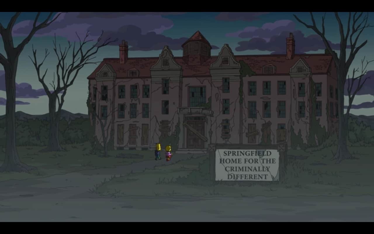 Asilo para os criminalmente diferentes em Os Simpsons