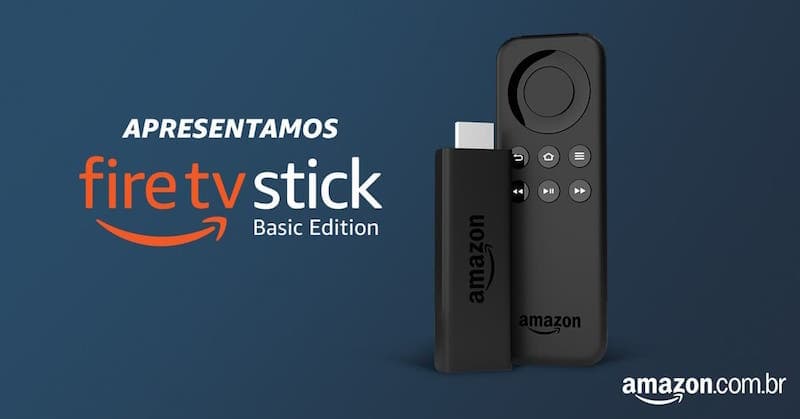 Aparelho FireTV Stick e controle remoto