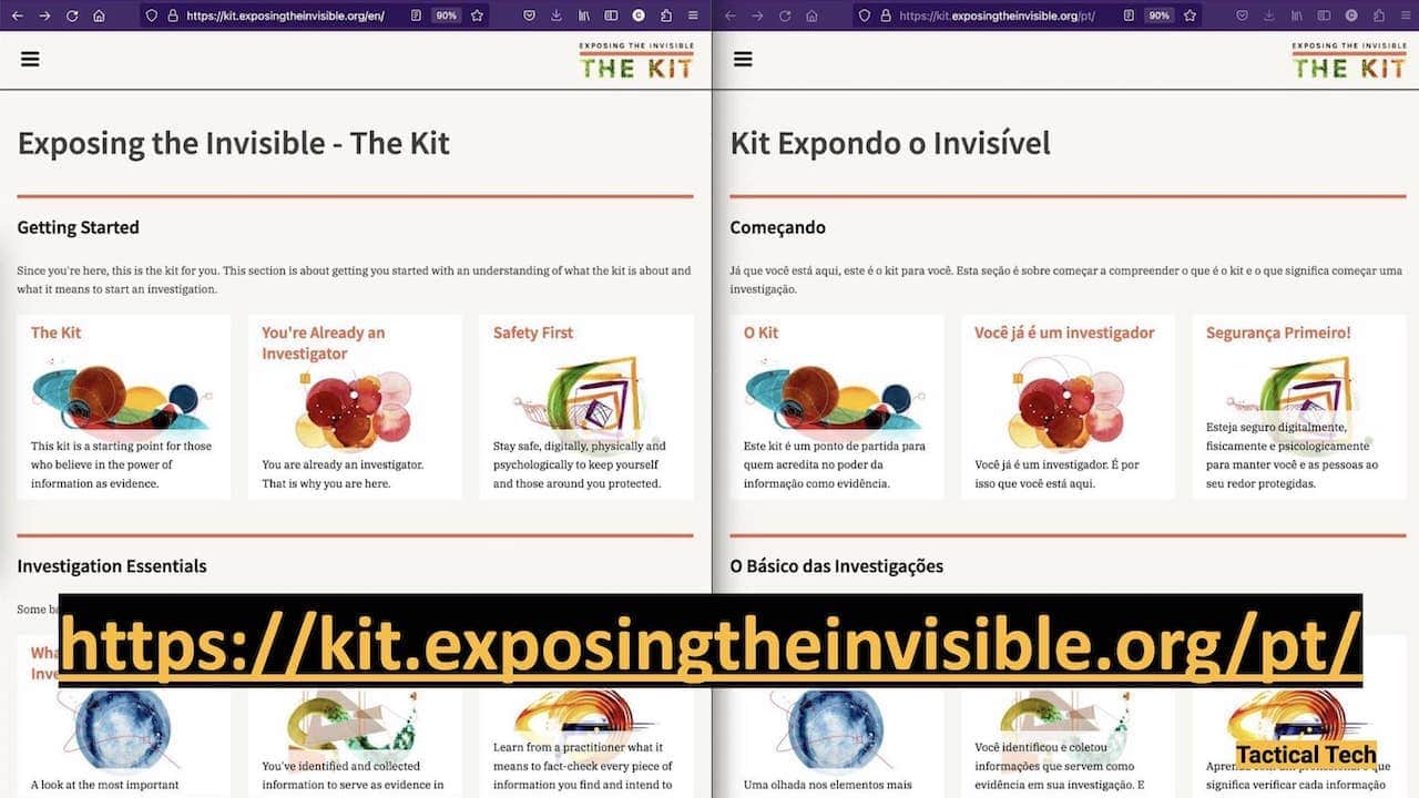 Imagem de tela do site Expondo o Invisível