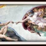 A criação de adão, de Michelangelo (Aniversário de Michelangelo)