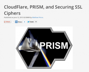 Cloudflare se manifesta sobre o programa PRISM