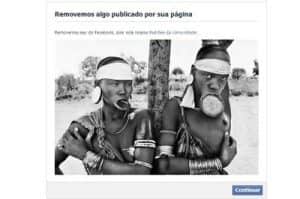 Foto de Sebastião Salgado censurada no Facebook por conter peitos.