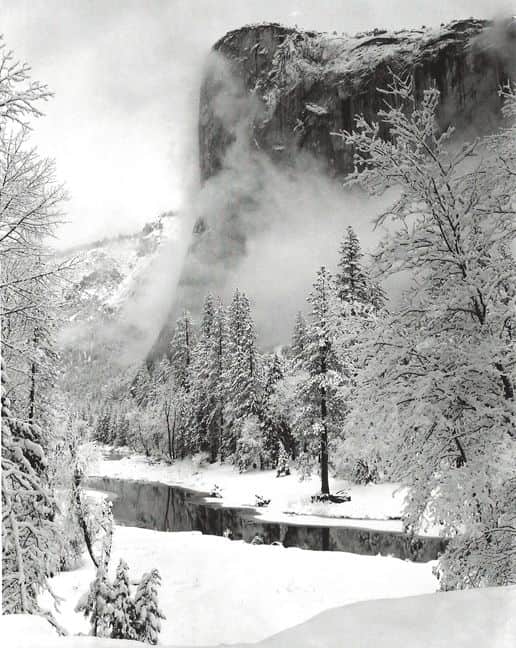 El Capitan, Winter, Yosemite Park, de Ansel Adams