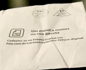 Digitaú, a senha e a fatura no papel