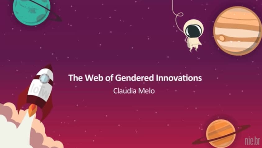 slide da palestra A Web of gendered inovations