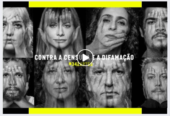 Frame do vídeo 342Artes - Contra a censura e a difamação