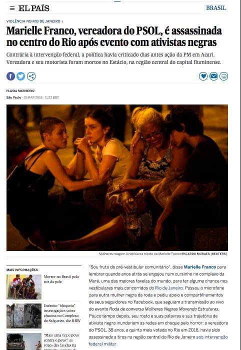 Artigo do Jornal EL País