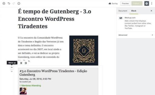 Textos, imagens e outros elementos no editor Gutenberg - do WordPress